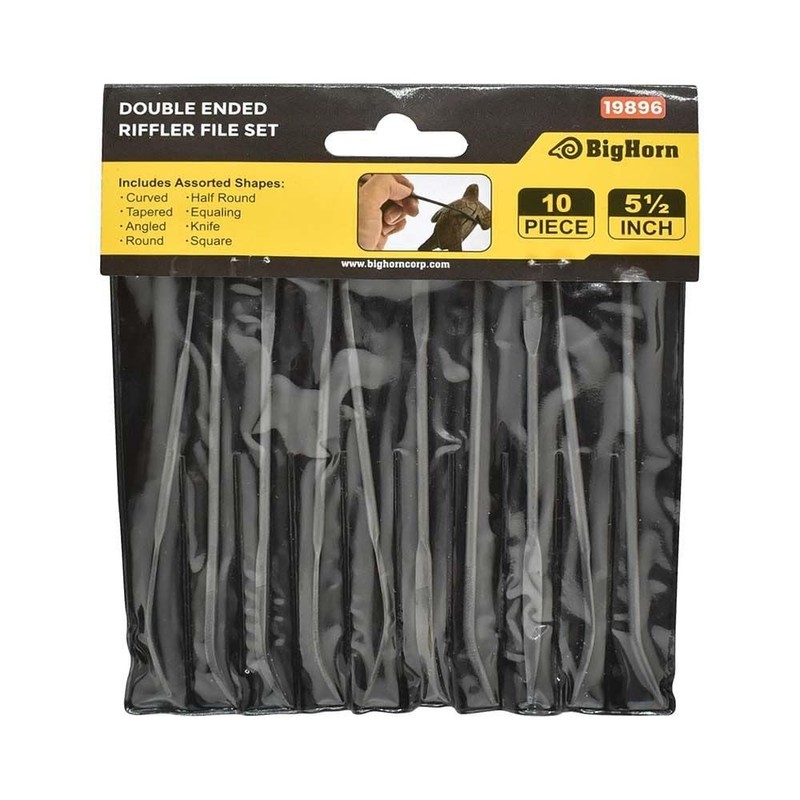 Big Horn 19896 10-Piece Double-Ended Riffler File Set