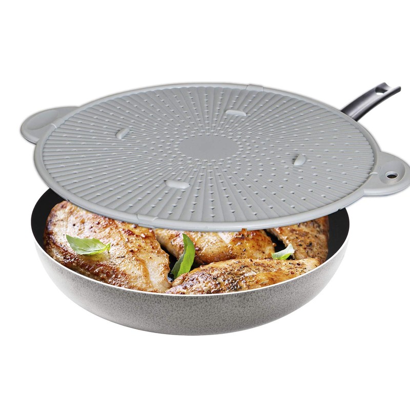 Simply Served Silicone Splatter Screen, Multi-Use Kitchen Tool, Protect Stovetop