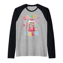 Candy Land Candy Crew Decorations Sweetie Cute Candy Squad Raglan Baseball Tee