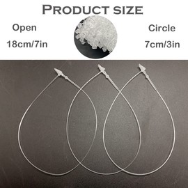 Safety Threads, Pack of 2000 Safety Threads for Labels, Transparent Loop Pins, Pins Loop Lock, for Clothes, Shoes and Other Product Labels for Attaching Price Tags (180 mm)