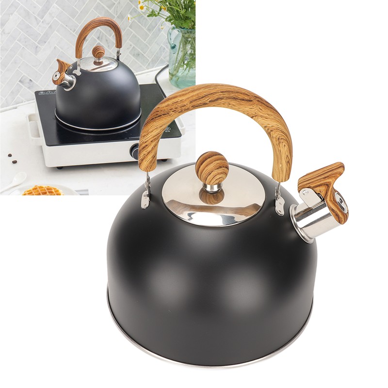 2.5L Stainless Steel Kettle Rustproof Prevent Scalding Whistling Teapot Tea