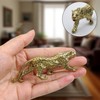 Mingchen Brass Leopard Ornament, Small Cheetah Figurine, Cheetah Statue, Gold