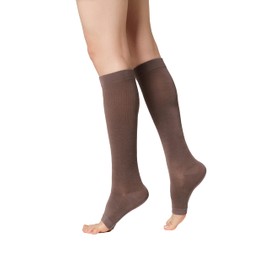 Dr. Shawl Women's Tightening Socks, High Socks, brown high socks, M-L