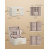 SONGMICS HOME ANAH Collection - 3-Tier Jewelry Box with Mirror,