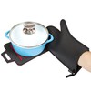 Creative Home Black Neoprene Oven Mitt Glove Insulated for Cooking
