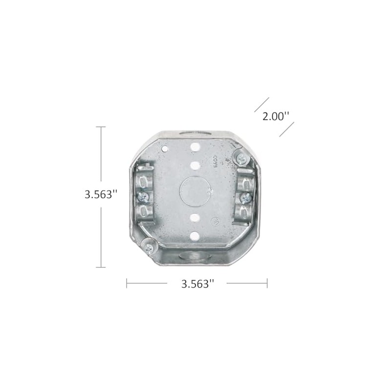 Hubbell-Raco 146 1-1/2-Inch Deep, 1/2-Inch Side Knockouts, Side holes, NMSC