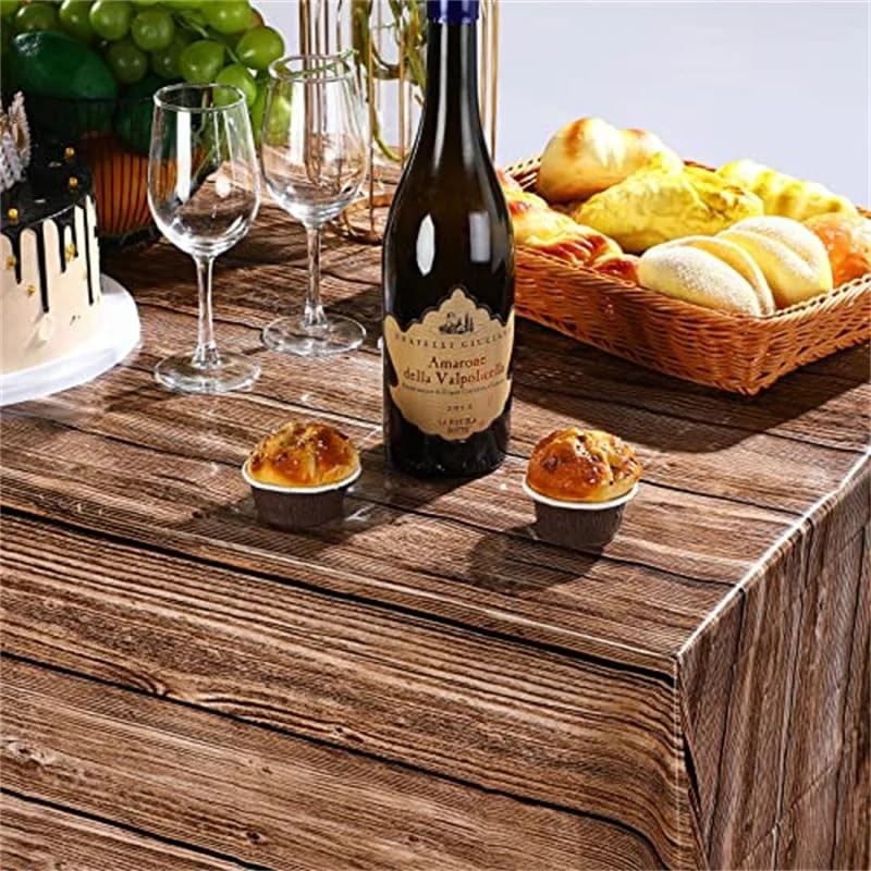YYBD 3Pcs Wood Grain Table Decor Light Brown Wood Grain
