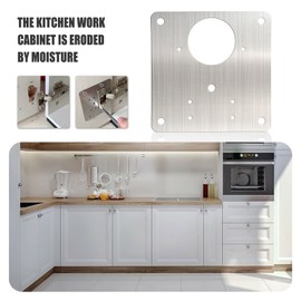 BSBMIEQM Cabinet Hinges Repair Plate,Stainless Steel Hinge Repair Brackets Kit,Kitchen Cupboard Door Hinge Repair Plate Kit Includes Fixing Screws,Protect Wooden Kitchen Cabinet Door,Furniture(6 PCS)…