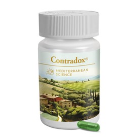 Antioxidants with extracts: pomegranate, grape, olive, garlic, vitamins C, D, E, selenium, anti-ageing, immune system, cardiovascular | Contradox®