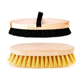 DOJA Barcelona | Pack 2 Horse Cleaning and Hair Polishing Brushes | Made in Spain | 270 mm Equine Hard Brush and 220 mm Hair Polishing Comb | Donkeys Cows Dogs
