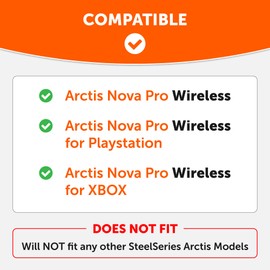 WC Upgraded Replacement Earpads for Steelseries Arctis Nova Pro Wireless Made by Wicked Cushions | Improved Durability, Thickness, Softer Leather, and Sound Isolation | Black