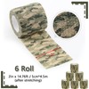 Favuit Camo Wrap Tape, 6 Roll Military Camouflage Stretch Form