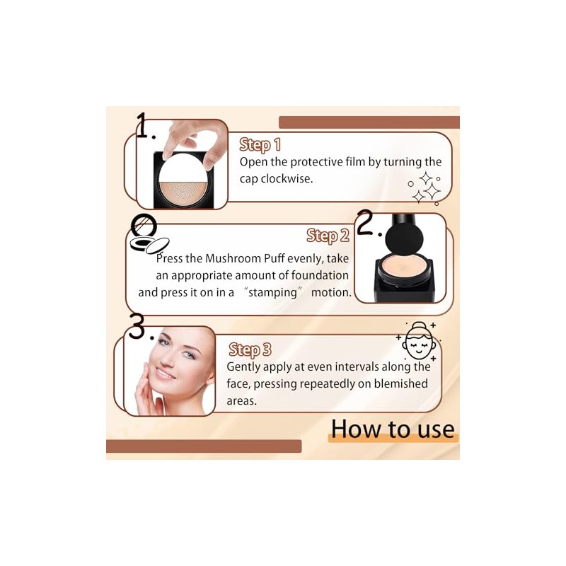 Base De Maquillaje Líquida Con Cojín De Aire Y Cabeza