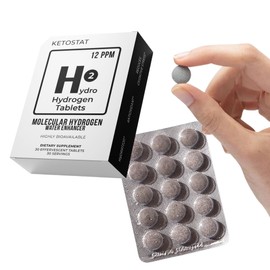 Hydrogen Water Tablets, 30ct USA Made Product and Company Molecular Hydrogen Water Tablets Creates 12 PPM Hydrogen Drinking Water with Magnessium