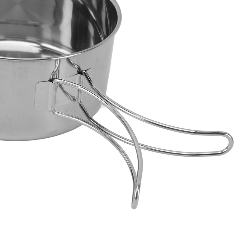 6PCS Portable Cookware Set Rapid Heating 304 Stainless Steel Efficient