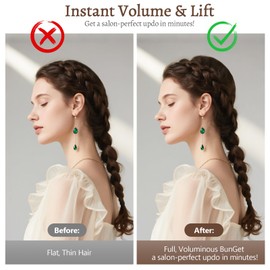 70 * 5"Updo Hair Hair Bumps, Volume Insert Kit Accessories with 20 Bobby Pins, 20 U-Shape Pins, 2 Duckbill Clips, 3 Hair Ties Ponytail Volumizer For Bun, Wedding, Party (Blonde)