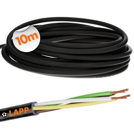 10 m Lapp 1030270 LiYY PVC Control Cable 4 x 0.75 mm² Black I LED Cable 4 Core I Data Line I Signal Cable I Solderable Cable
