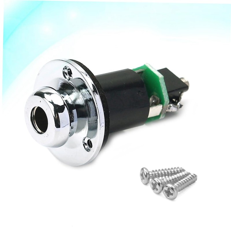 Kisangel Electric Guitar Input Jack with Strap Button Output Socket