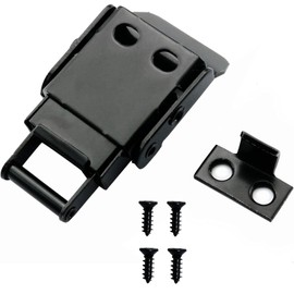 Stainless Steel Spring Loaded Black Draw Latches & Tension Latches Toggle Hasp Clamp Toggle Latch Clamp Mini Latch for LED Display Box Wooden Case Toolboxes Latch Lock with Screws 2 PCS