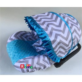 Rosy Kids Infant Carseat Canopy Cover 3pc Whole Caboodle, Baby Car Seat Cover Outdoor Kit, Color03NR10