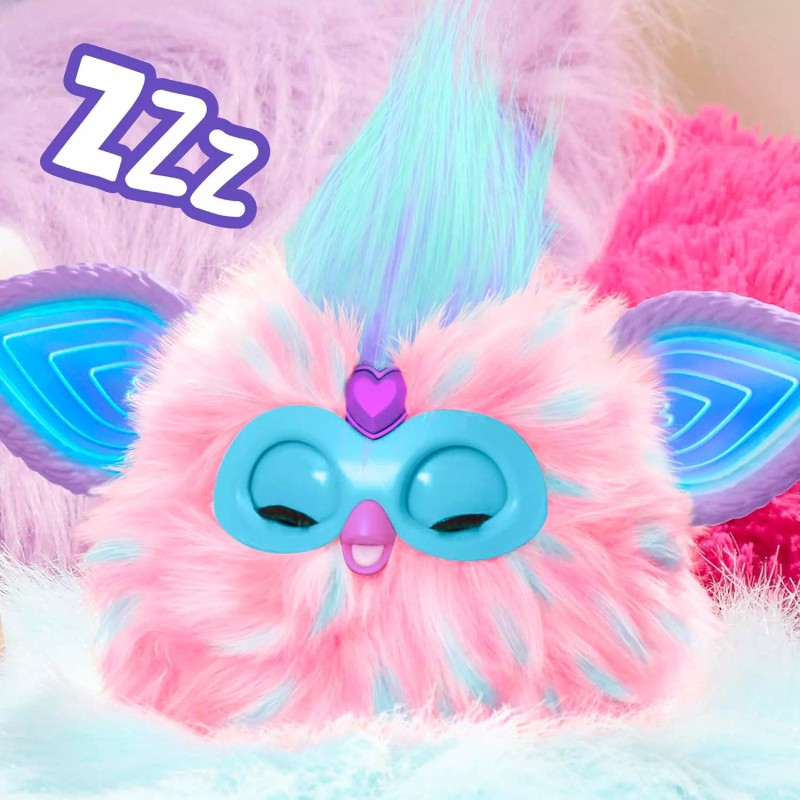 Furby Cotton Candy Interactive Plush Toy 15 Accessories & Voice