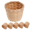 BUGUUYO 6pcs Multi-function Woven Bamboo Storage Basket Set for Home