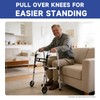 Onpickly Foldable Walker for Seniors with 5" Wheels, Lightweight, Silver