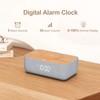 REACHER 15W Fast Magnetic Wireless Charging Alarm Clock with White