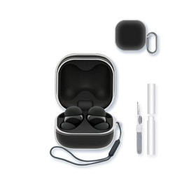 Case for Sony LinkBuds Fit Truly Wireless Noise Canceling Earbud Headphones(Model Number:WFLS910NW),BOVUGAC High Transparency Soft TPU Shockproof Cover with Keychain,Cleaning Kit and Lanyard-Clear