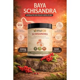 Hongos Adaptógenos - Hongo de Baya Schisandra - Extracto en Polvo 100 gr - Suplemento Natural - Apoya el Rendimiento Físico - 100% Orgánico