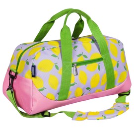 Wildkin Kids Overnighter Duffel Bag – Carry-On Size, Ideal for School & Sleepovers – Lilac Lemonade