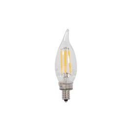 B&P Lamp® E12 Candelabra Base CA10 Shaped Clear LED Bulb, 40 Watt Equivalent