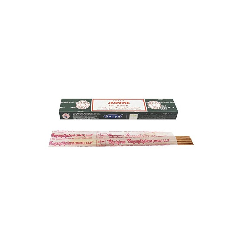 Satya Jasmine Incense Sticks Agarbatti Indian Natural Fragrance Hand Rolled