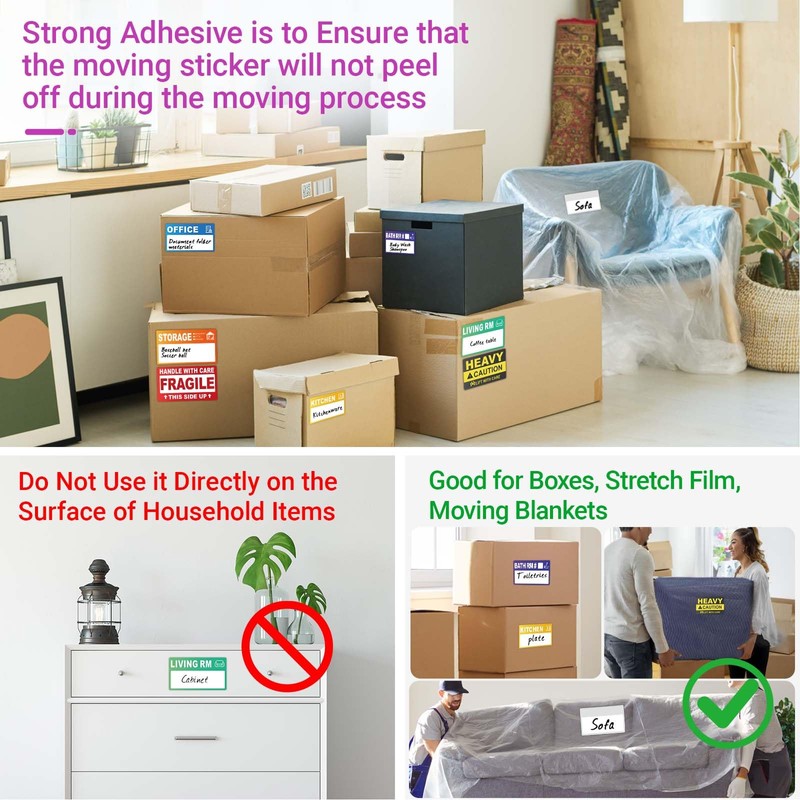 440 Count 3.5" x 2" Large Home Moving Packing Labels