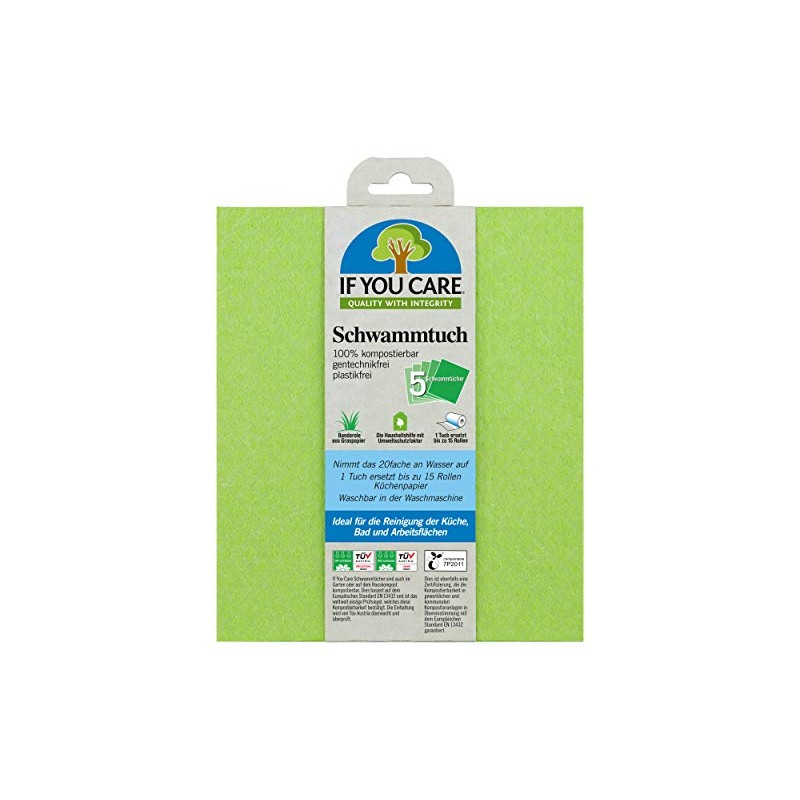 If You Care Sponge Cloths Compostable/Washable/Unmodified, 2 Packs of 5