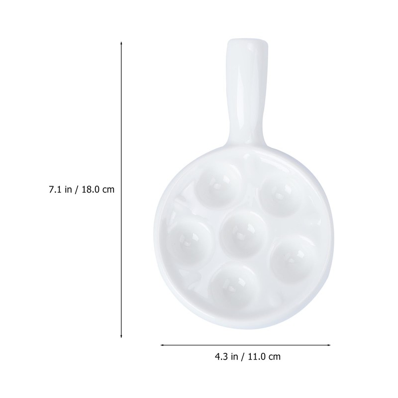 Snail Pan with Ergonomic Handles, 6 Holes, Ceramic Baking Mould