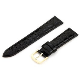 Hadley-Roma Women's LS-717 14mm Black Crocodile Grain Watch Strap