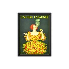 Vintage Poster - Cachou Lajaunie 0366 - Enhanced Matte Paper Framed Poster (12x16) - Black Frame