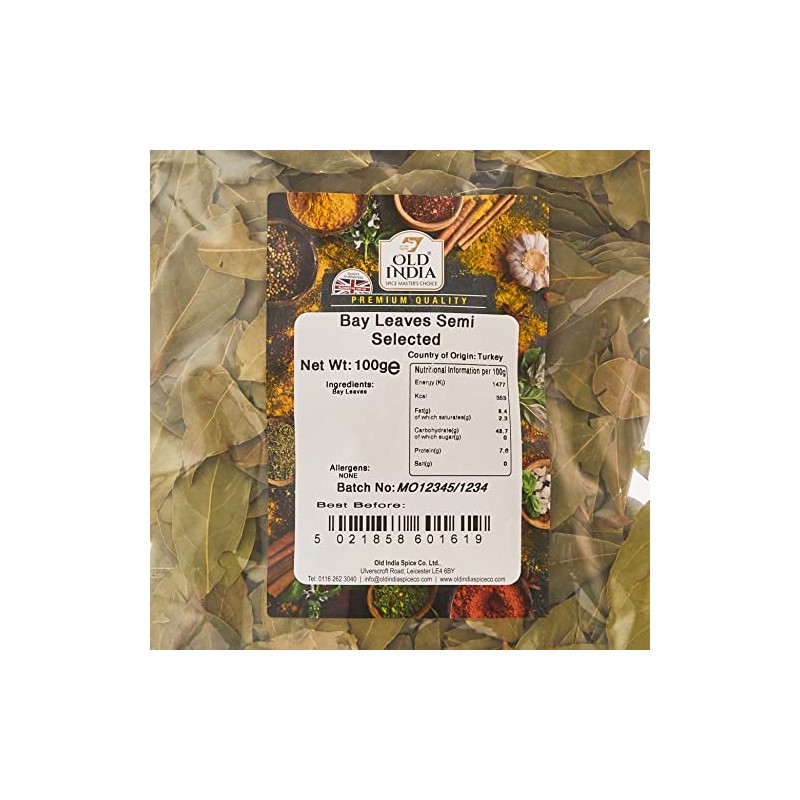 Old India Bay Leaves Semi Selected 100g