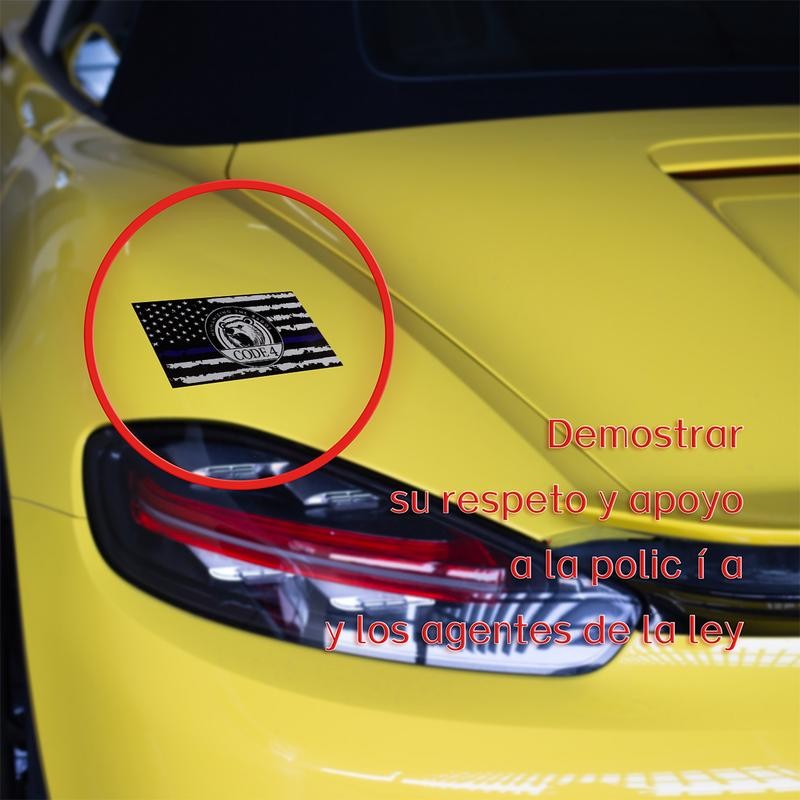 American Thin Blue Line Sticker - Car & Laptop Decal