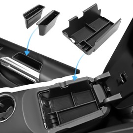 BIBIBO 3Pack for 2024 2025 Ford Mustang Center Console Organizer 2024 2025 Ford Mustang GT Door Side Storage Box Trash Console Armrest Organizer 2024 Mustang Insert Tray Ford Mustang Accessories 2024