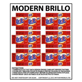 MyTinyWorld Dolls House Miniature sheet of 6 Modern Brillo Soap Pads Boxes