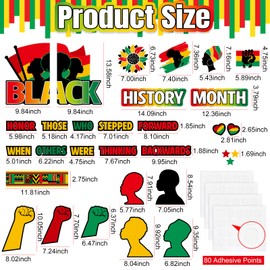Janlaugh Black History Month Bulletin Board Decorations African American Heritage Classroom Wall Art, Cultural Diversity Educational Display for School, Office, Library(Classic)