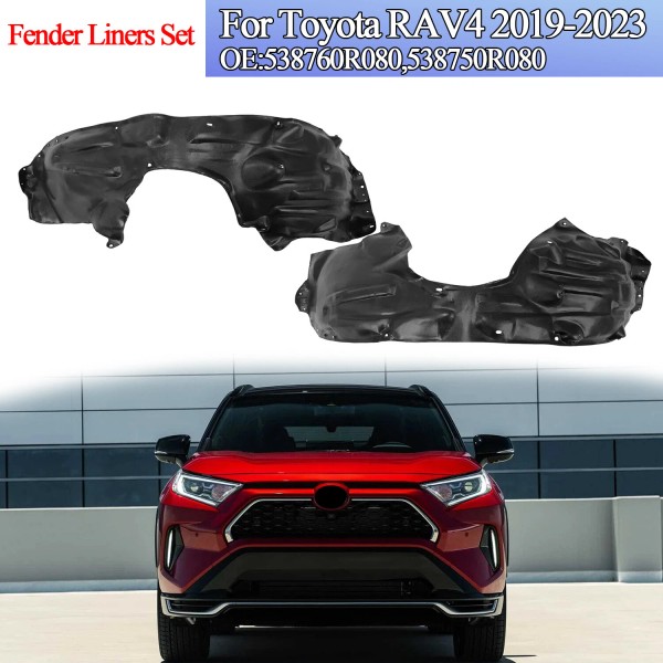 Fender_King2024 Front Inner Fender Liner Set Fits 2019-2020 Toyota RAV4