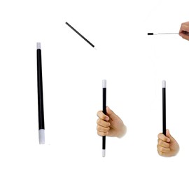 sumrica Magic 12pcs 10 Inches Plastic Magic Wand Black and White Spell Casting Stick for Magician Costume