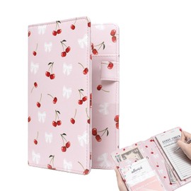 Emapoy Server Book Invoice Holder Bi-Fold Bill Clip for Restaurant Accounting Clip Binder Cash Storage Zipper & Magnetic Closure Multi Pockets Organizer Leather Server Apron Compatible