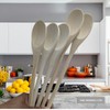 5 x MIDHILL Wooden Oval Spoon for Baking and Cooking,