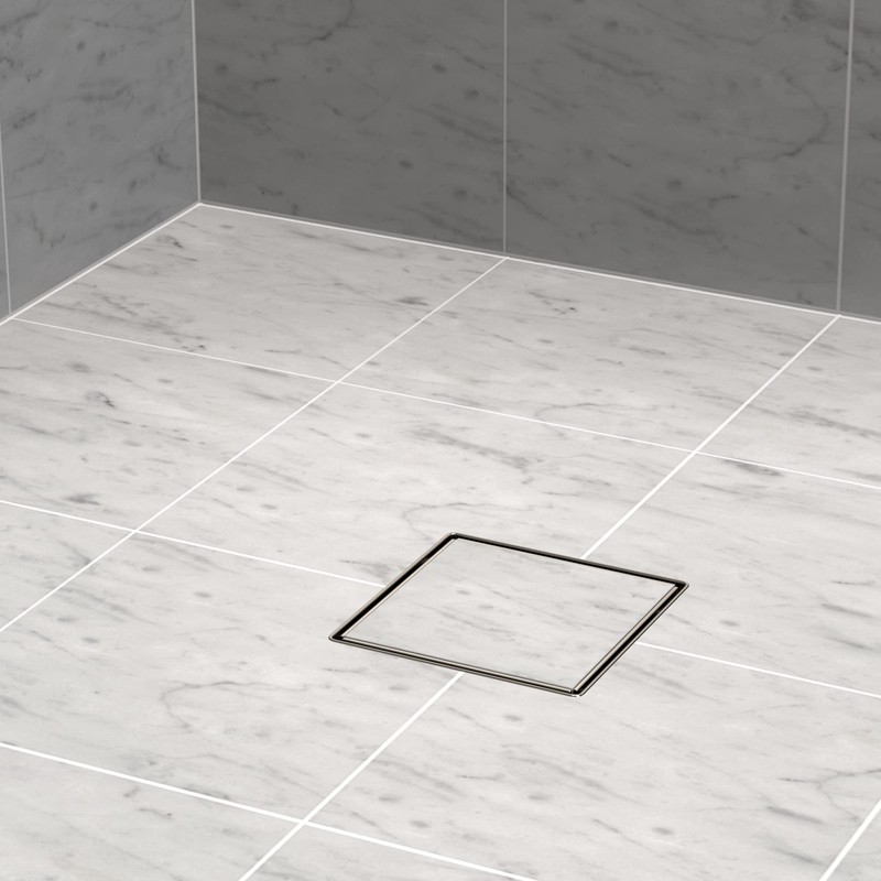 Hydroware Shower Drain - Stainless Steel Square Shape Shower Floor