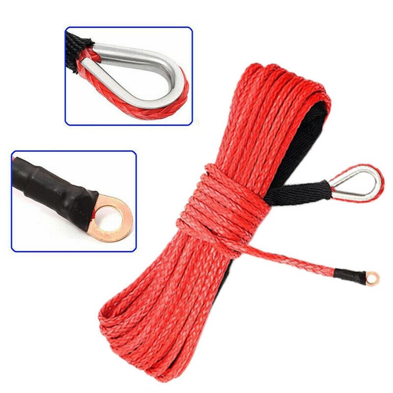 3/16" 50FT 7000Lbs Synthetic Winch Rope, KMFCDAE Universal Heavy Duty