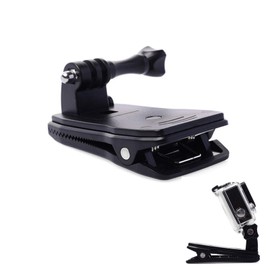 SHULLIN 360 Degree Rotating Backpack Holder Clip Backpack Camera Mount Backpack Clamp Backpack Shoulder Strap Bracket Clamp Bracket Backpack Clip for Gopro Hero Straps Hats Bags Backpacks